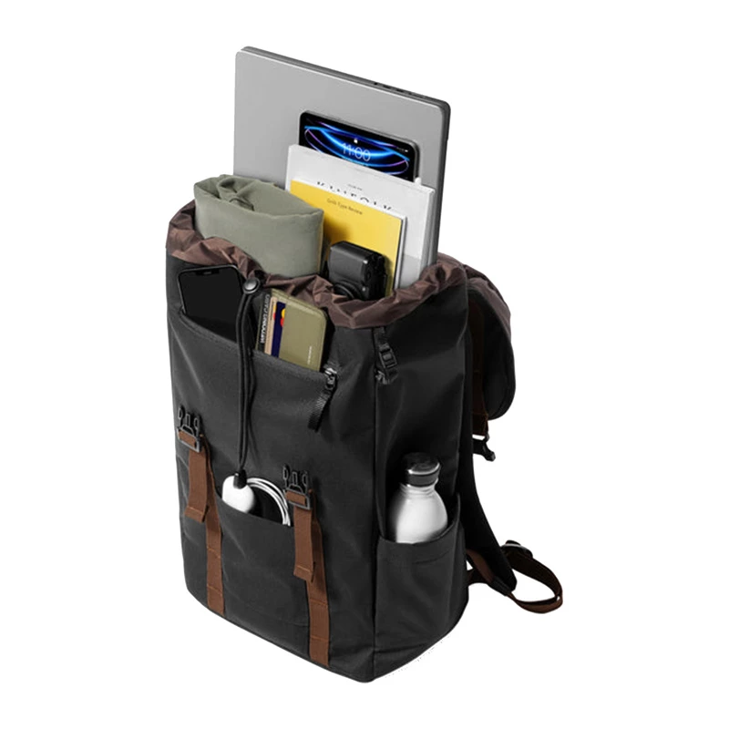Laptop-Rucksack Tomtoc VintPack-TA1, 22 L Kapazität, passend für bis zu 15,6 Zoll (schwarz)
