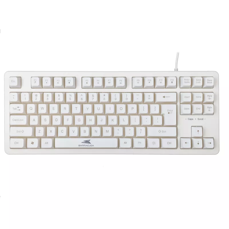 Mechanische Tastatur Baracuda Krill White KRILL-W — kompaktes Layout, USB-Anschluss