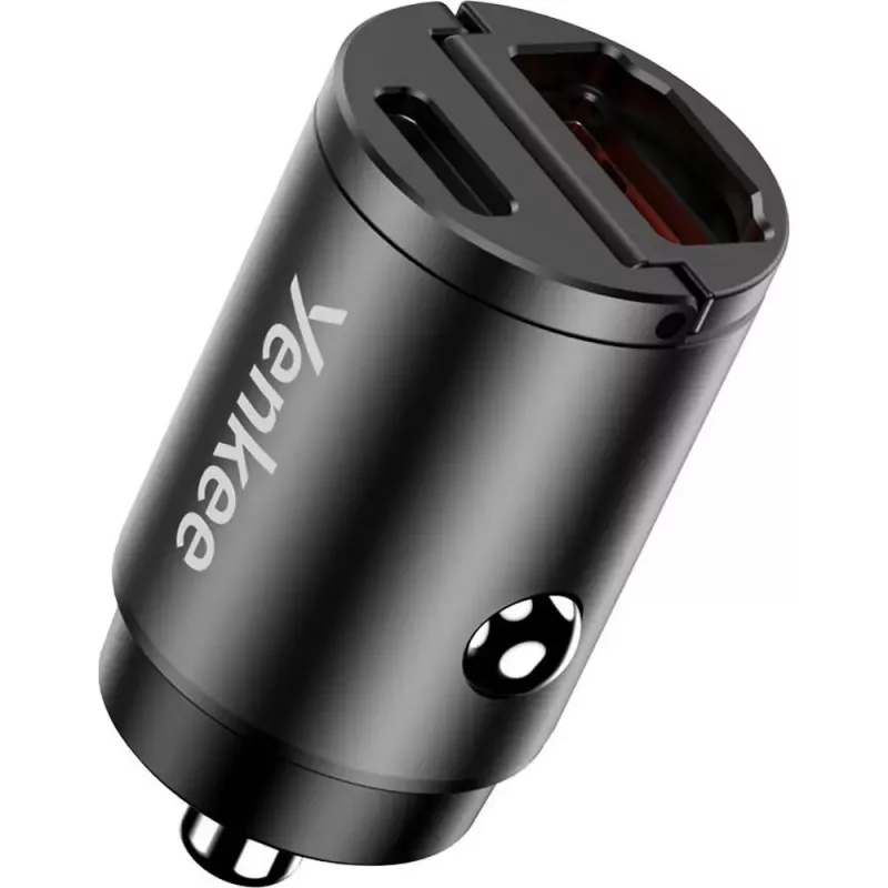 Autoladegerät YENKEE CAR 02 Power Delivery 30W mit USB-A- und USB-C-Anschlüssen