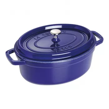 Gusseisen-Kokotte Staub 4,25 L, 29 cm, blau