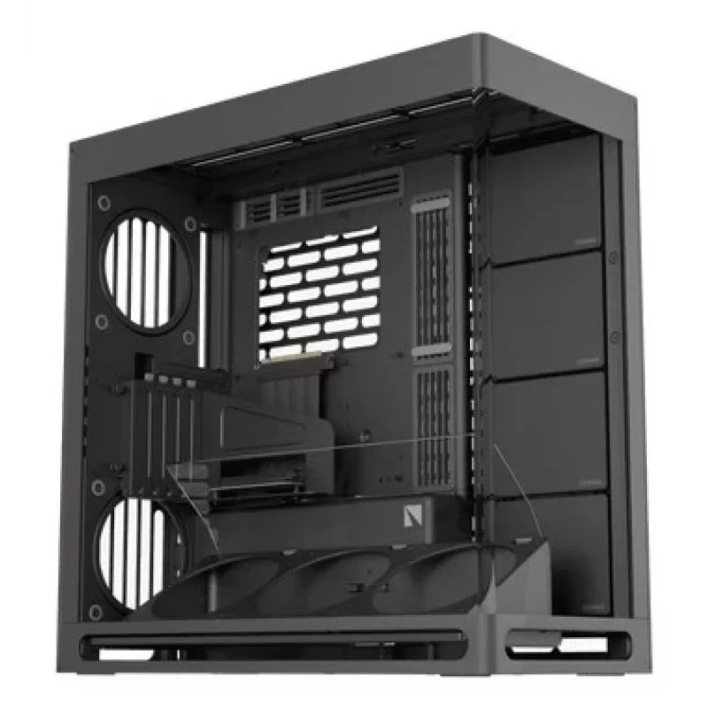 HAVN HS 420 VGPU PC-Gehäuse, Midi-Tower, E-ATX, gehärtetes Glas, PCIe-5.0-Riser-Kabel - schwarz