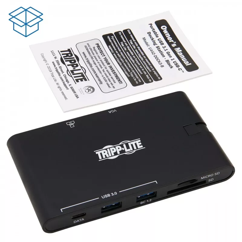USB-C-Dock – 4K HDMI, VGA, USB 3.2 Gen 1, USB-A/C-Hub, Gigabit-Ethernet, Speicherkartenslots, 100 W PD-Ladung