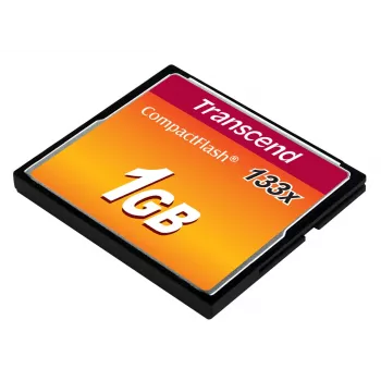 Transcend - Flash Memory Card - 1GB - 133x - CompactFlash Card (TS1GCF133)