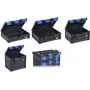 Aufbewahrungsbox allit EuroPlus MetaBox 340 schwarz/blau ABS-Kunststoff mit sicherem Kupplungssystem