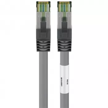 Goobay CAT 8.1 Patchkabel, S/FTP (PiMF), Grau, 3 m - LSZH halogenfrei, Kupfer AWG 24 (55138)