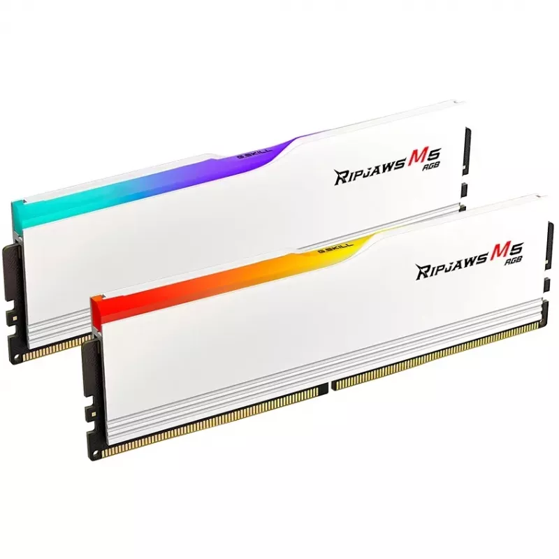 DIMM 32 GB DDR5-5200 (2x 16 GB) Dual-Kit, Arbeitsspeicher Weiß, F5-5200J4040A16GX2-RM5RW, Ripjaws M5 RGB, INTEL XMP