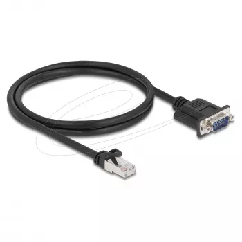 Netzwerkkabel DELOCK 64351 — Cat5e S/UTP (STP), RJ‑45 auf RJ‑45, 1 m, schwarz