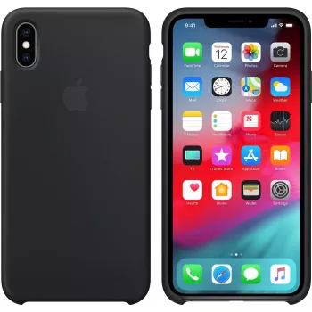 Apple - Handyhülle - Silikon - Schwarz - für iPhone XS Max (MRWE2ZM/A)