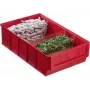 Aufbewahrungsbox allit 456531, 185×300×81 mm, rot, Kunststoff-Kleinteileorganizer