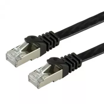 VALUE - Patch-Kabel - RJ-45 (M) zu RJ-45 (M) - 5 m - FTP - CAT 6a - Halogenfrei, Vergossen, Litzendraht, Flach - Schwarz (21.99.0835)