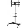 Manhattan Trolley Mount Stand für TV & Monitore, Für Bildschirme: 37 Zoll bis 86 Zoll, -10 bis 5° Neigung, 90° Drehung, VESA-Kompatibilität: alle zwischen 200x200 und 600x400 mm – prüfen Sie die Abmessungen der vier Befestigungslöcher auf der Rückseite des Bildschirms, um sicherzustellen, dass es passt, Max. 50 kg, Halterung