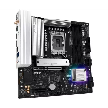 Mainboard ASRock B860M Pro RS WiFi — Intel B860, LGA 1851, micro ATX, DDR5, 4 DIMM, 3x M.2, 2.5Gb LAN, Wi‑Fi, Bluetooth