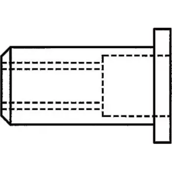Blindnietmutter GESIPA M8 11×17 mm für 0,25–3,5 mm Platten, Flachkopf (6410332)