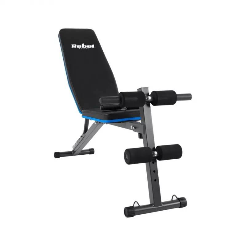 Verstellbare Trainingsbank Rebel RBA-2003 mit Beinfixierung und Widerstandsbändern
