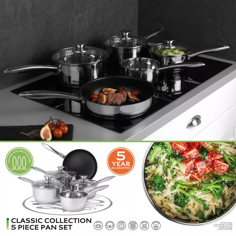 Kochtopfset Russell Hobbs BW06572EU72 — 5-teiliges Edelstahlset