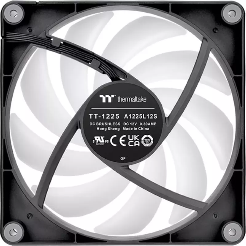 Thermaltake CT120 Reverse ARGB 120mm Gehäuselüfter, 2er-Pack, Schwarz