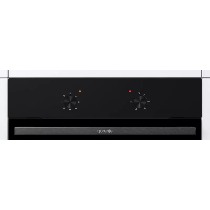 Gorenje Backofen | BO6615E01B | 60 L | Elektrisch | EnamelClean | Druck-Kipp-Tasten | Höhe 59,5 cm | Breite 59,5 cm | Schwarz