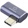 Renkforce USB4® Adapter [1x USB4® Stecker - 1x USB-C® Buchse] 40 GBit/s 90° linksgewinkelt, Aluminium-Stecker (RF-5245272)