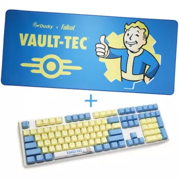 Ducky x Fallout Vault-Tec Limited Edition One 3 Gaming-Tastatur + Mauspad - MX-Speed-Silber (US)