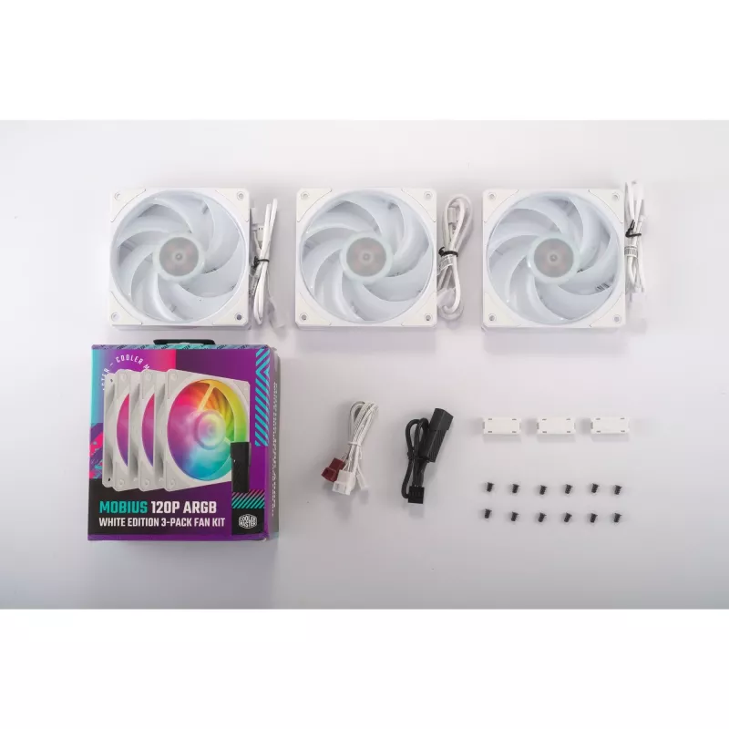 COOLER MASTER Mobius 120P ARGB 120mm Weiß 3er-Pack