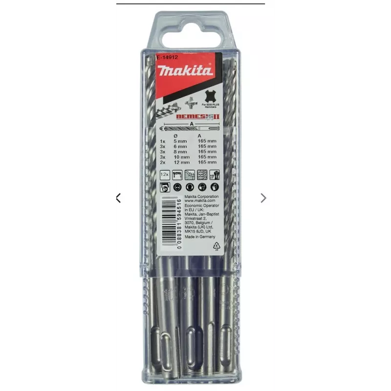 MAKITA BOHRERSET SDS+ 12-tlg. NEMESIS 2