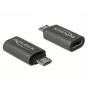 DeLOCK - USB-Adapter - USB-C (W) auf Micro-USB Typ B (M) - USB 3.1 Gen 1 - 2,8 cm - Anthrazit (65927)