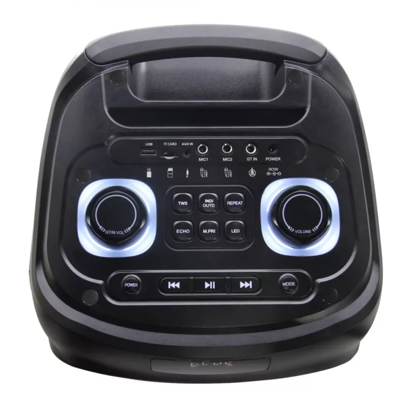Power Audio Party Box Lautsprecher BT Karaoke 2 Mikrofone Fernbedienung PRIME3 APS91