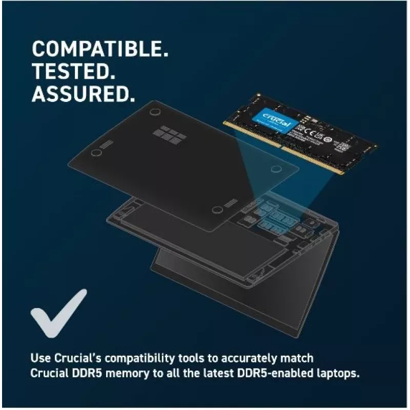 Crucial DDR5 48GB Kit 5600MHz CL46 On-die ECC SO-DIMM 262-PIN