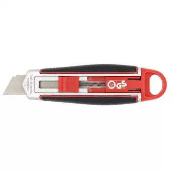 Cuttermesser WEDO 78 830 mit Abbrechklinge, ergonomischer Griff, 1 Stk., schwarz/rot/silber