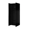 Kleiderschrank cama meble PAFOS 2D BASE 90×55,5×45 cm Schwarz matt, 2-türiger Rahmen