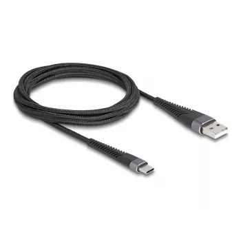 DELOCK USB-Kabel USB 2.0 2 m USB A USB C Schwarz 81122