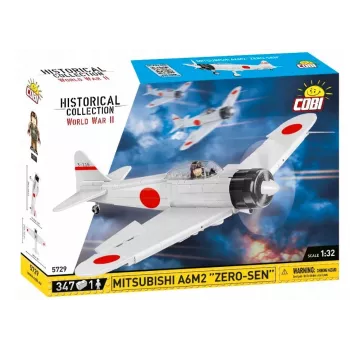 Bausatz Cobi Mitsubishi A6M2 „Zero-Sen“ — 347 Teile, empfohlenes Alter 3+