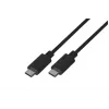 USB 2.0 USB-C-zu-USB-C-Kabel LANBERG CA-CMCM-10CU-0010-BK 1 m, schwarz, 480 Mbit/s, vergoldete Kontakte