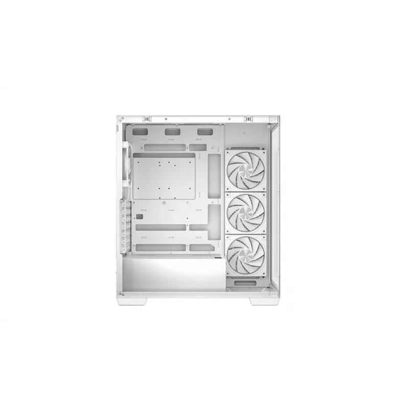 PC-Gehäuse DeepCool CG580 4F V2 Midi Tower Weiß — ATX, Hartglas, 3x120-mm-Seitenlüfter, 360-mm-Seitenradiator-Unterstützung