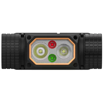 Stirnlampe Duracell DH2000R Geschenkbox – kompakte schwarz/orange wiederaufladbare Stirnlampe