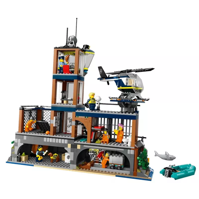 LEGO City Baukasten Polizeistation Gefängnisinsel 60419 — 980 Teile, 7 Minifiguren, 370×400×160 mm