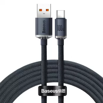 Baseus Crystal Shine Kabel USB auf USB-C, 100W, 2m (schwarz)