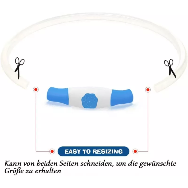 LED-Halsband KABB Blau für Hunde und Katzen – wiederaufladbar, verstellbares Sicherheitshalsband mit Beleuchtung