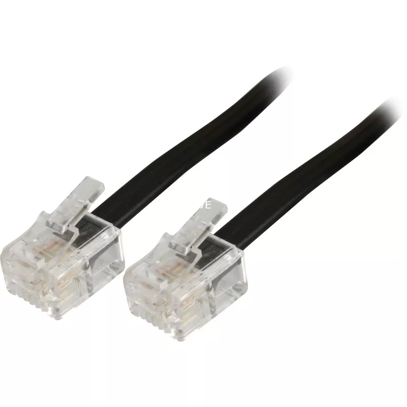 Modulares Telefonkabel Goobay 50317 RJ-11 RJ-11 3 m schwarz