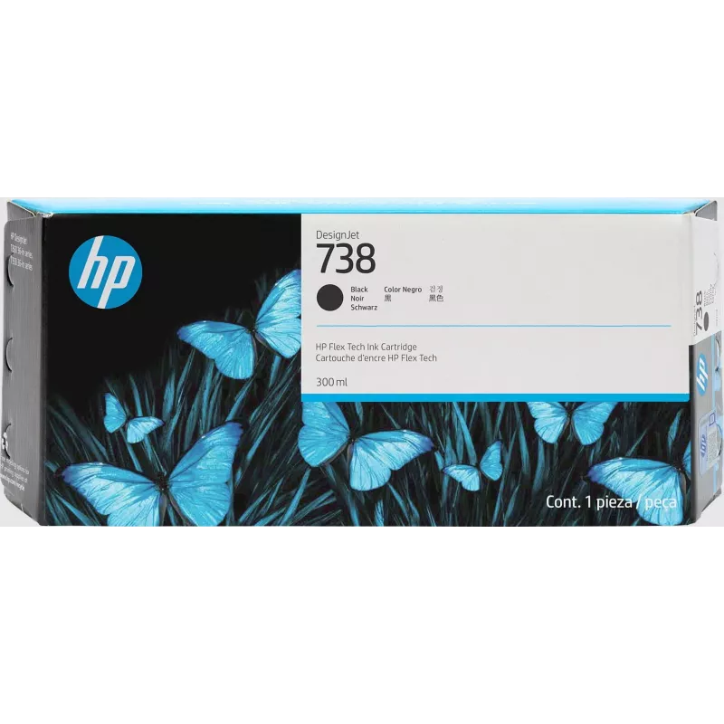 HP 738 300-ml Schwarz DesignJet Tintenpatrone