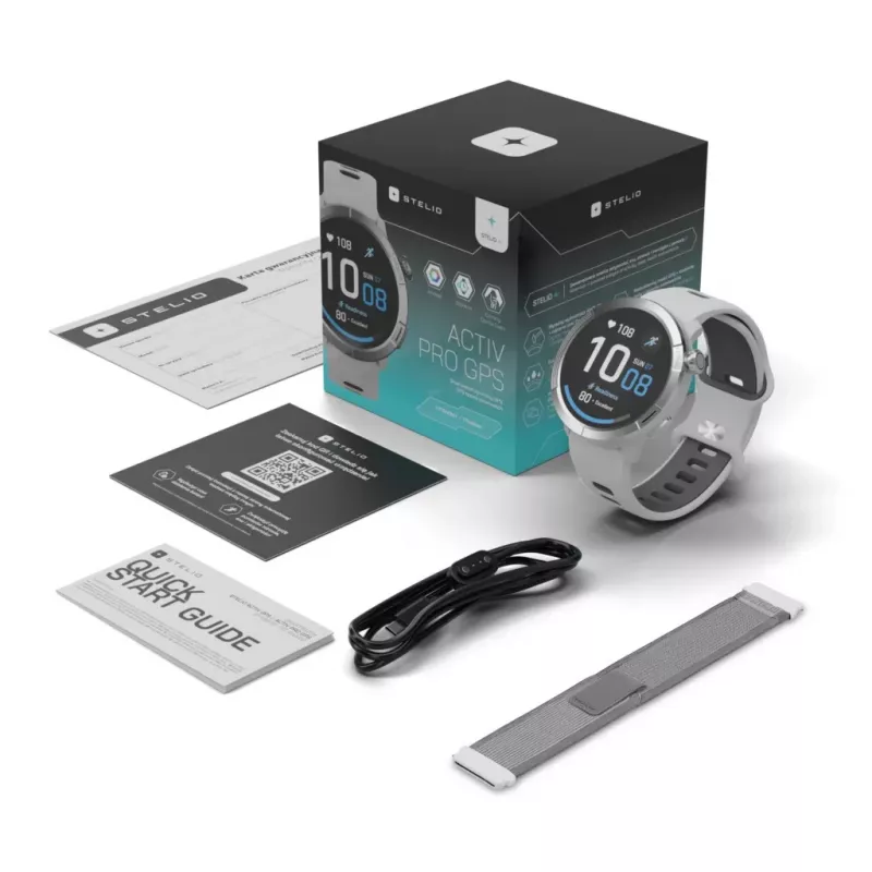 Stelio Smartwatch Activ Pro GPS Modell STSWA102TN, 46 mm Titangehäuse