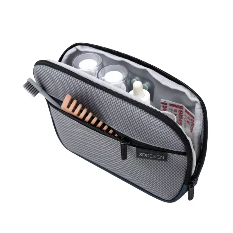 Kulturbeutel XDDESIGN First-Class All-in-One Travel Organiser P706.3425, Granatrot, Reißverschluss, 380 g, 17×27,5 cm Außenkarton