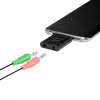 USB3.2 Audio-Adapter USB-C/Stecker auf 2x 3,5-mm-Buchse 7.1