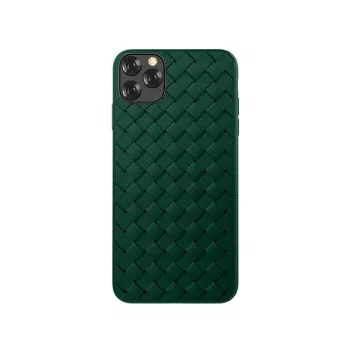 Schutzhülle Devia für iPhone 11 Pro Max mit Webmuster, grün