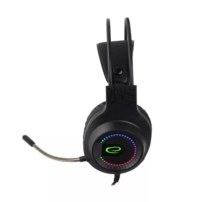 Kabelkopfhörer ESPERANZA EGH7100 – Over-Ear-Gaming-Headset, USB 2.0, 1,5 m Kabel, Galgenmikrofon, RGB-Header, 32 Ω, 4 cm Treiber, 269 g