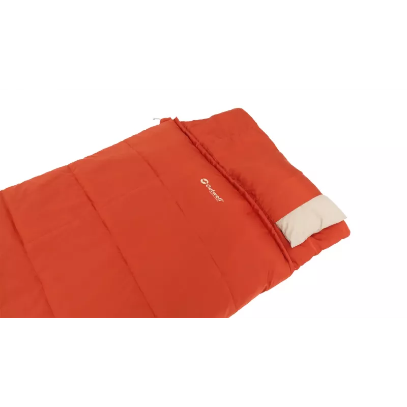 Schlafsack Outwell Contour Lux rechteckig für Erwachsene, Polyester, 2200×850 mm, max. Körpergröße 190 cm, rot