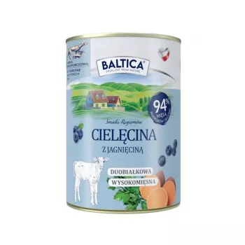 BALTICA regionale Geschmacksrichtungen Kalb mit Lamm - Nassfutter für Hunde - 400g