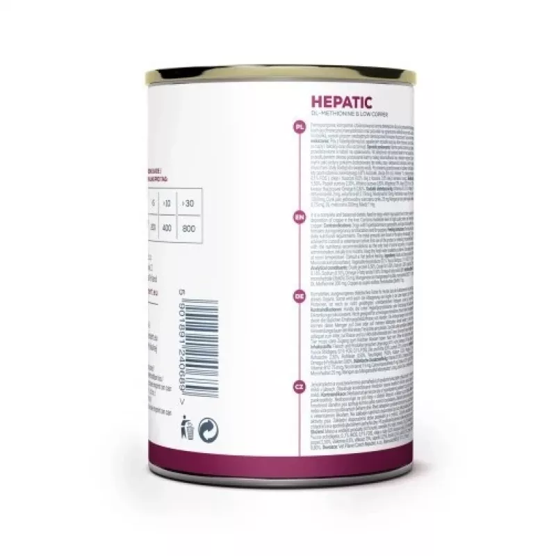 Nassfutter für Hunde VETEXPERT Veterinary Diet Hepatic für Hunde, 400 g, Leberunterstützung, Fleischgeschmack