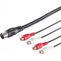 ShiverPeaks Diodenstecker 10231 5-polig auf 4 Cinch Kabeladapter, 0,20 m