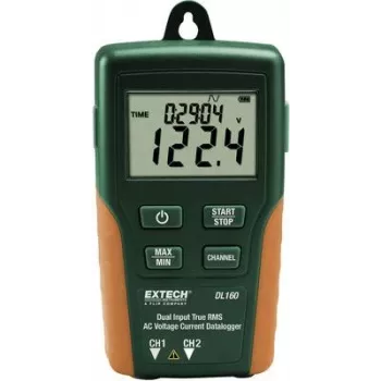 EXTECH DL160 V/AC - A/AC-Dual TrueRMS-Datenlogger, 2-Kanal, 10 - 600 V/AC, 10 - 200 A/AC, CAT III 60 (DL160)